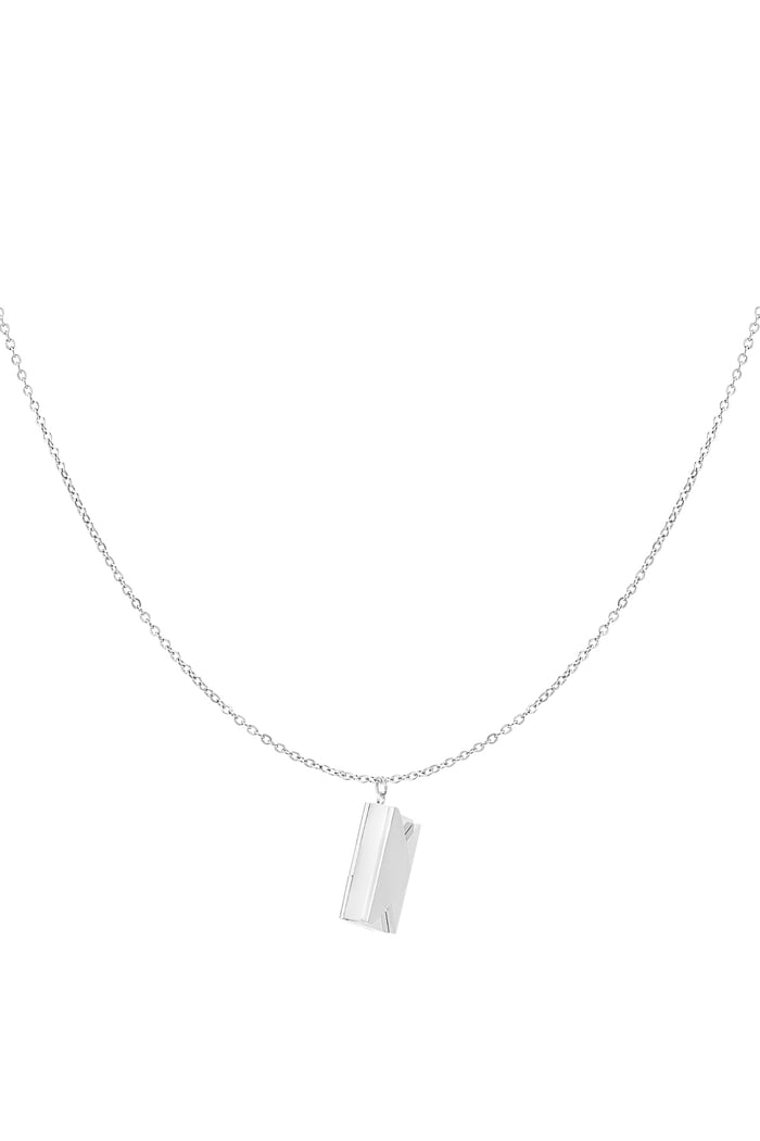 Envelope necklace with message - Silver Color color Picture7