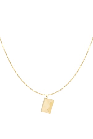 Envelope necklace with message - Gold color h5 Picture6