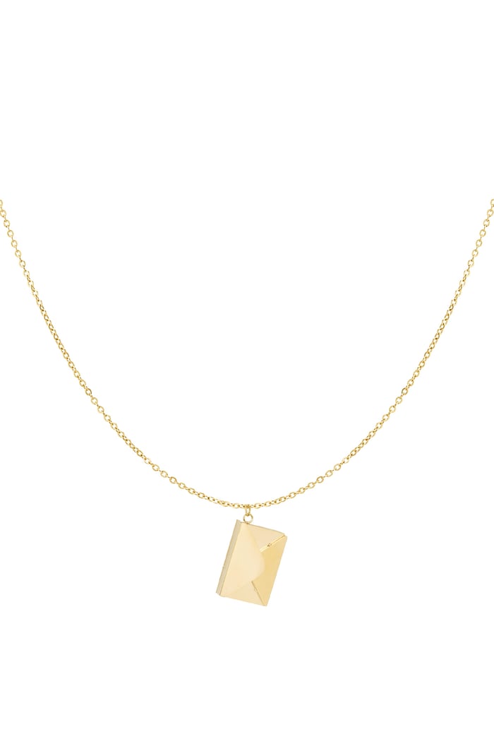 Envelope necklace with message - Gold color Picture6