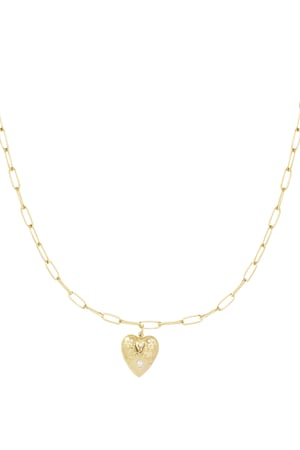 Necklace heart of gold - Gold color h5 