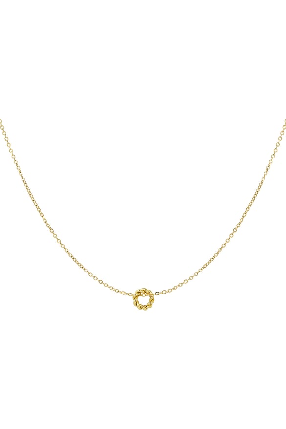 collana classica con ciondolo intrecciato - colore oro