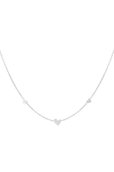 Klassische Halskette mit Herzen – Goldfarbe  - Goldfarbefarbe h5 