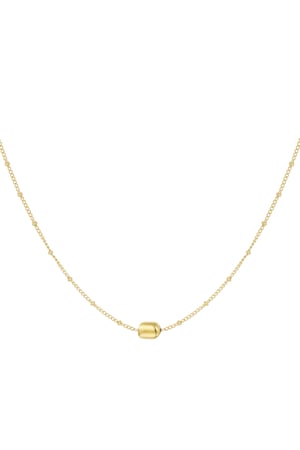 Simple necklace with balls - Gold color h5 