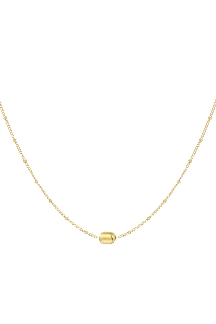 Simple necklace with balls - Gold color 