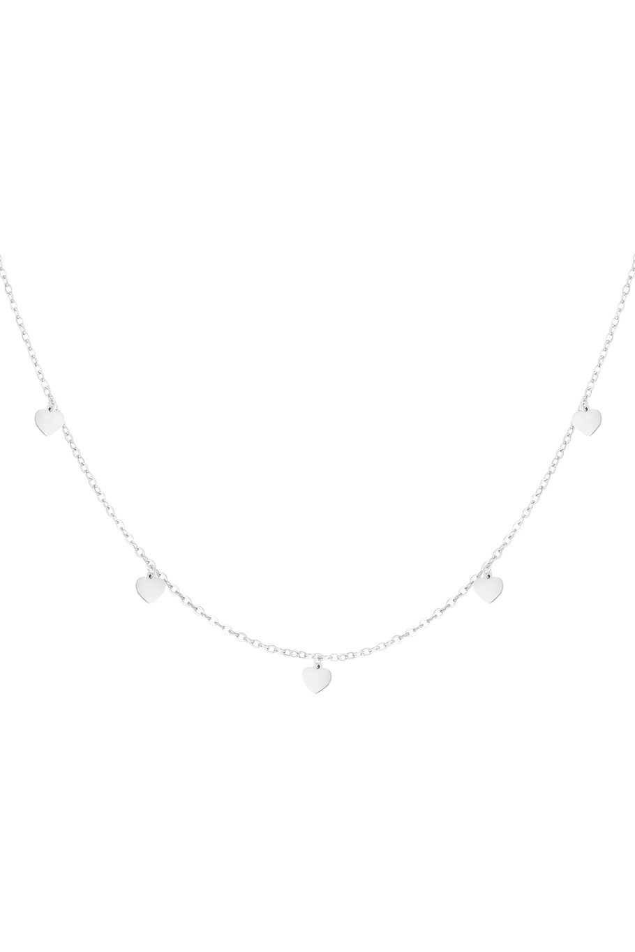 simple necklace with heart pendants 