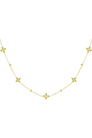 Flower party necklace - Gold color h5 