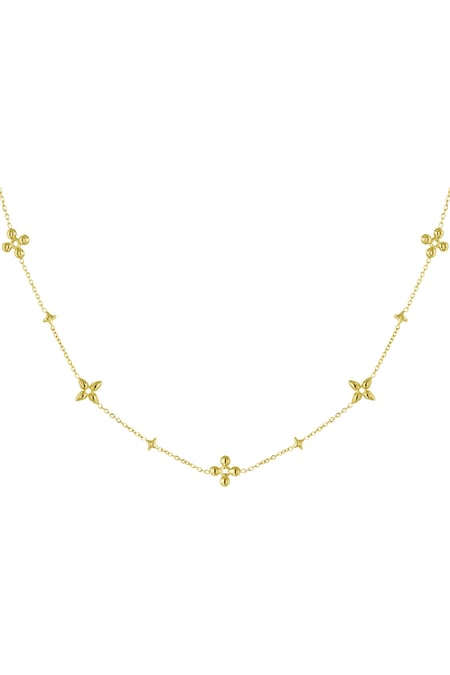 Flower party necklace - Gold color 2