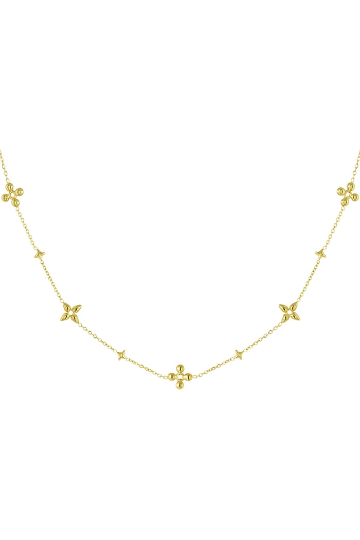 Flower party necklace - Gold color 