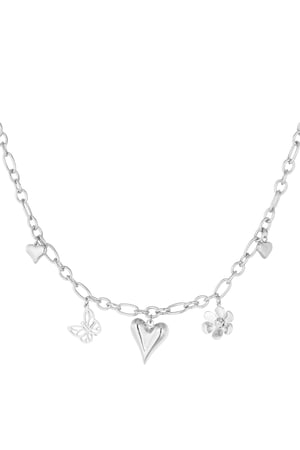 Natural love charm necklace - Silver Color color h5 