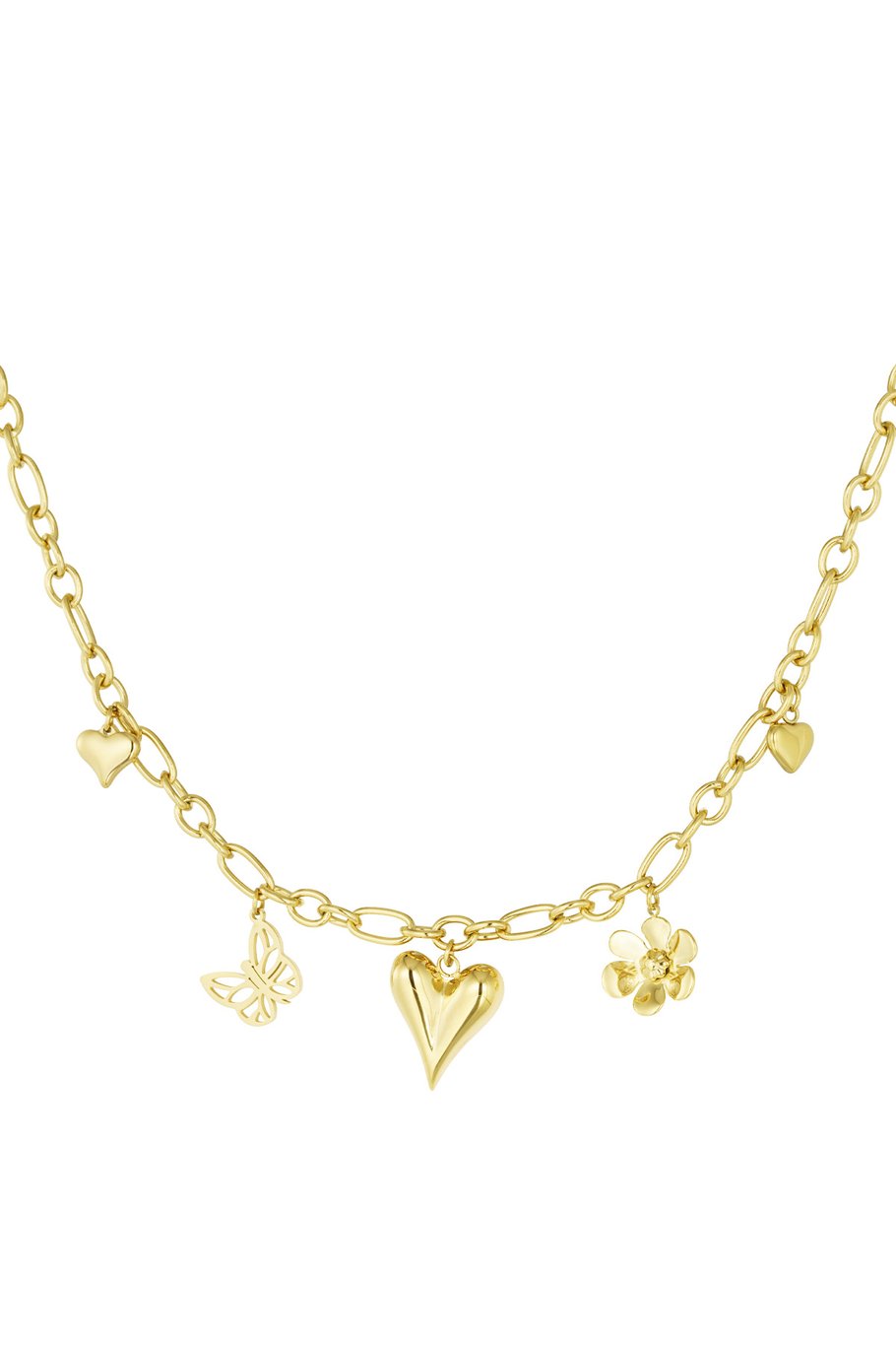 Natural love charm necklace - Silver Color color
