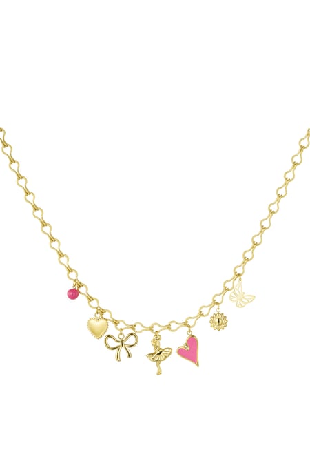 Charm necklace dancing in the sky - Gold color