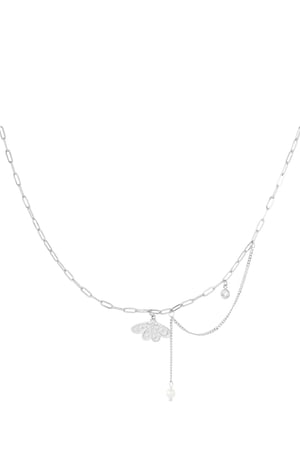 Butterfly charm necklace - Silver Color color h5 