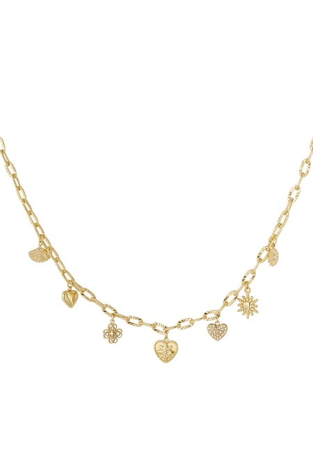 Charm necklace daily style - Gold color 2