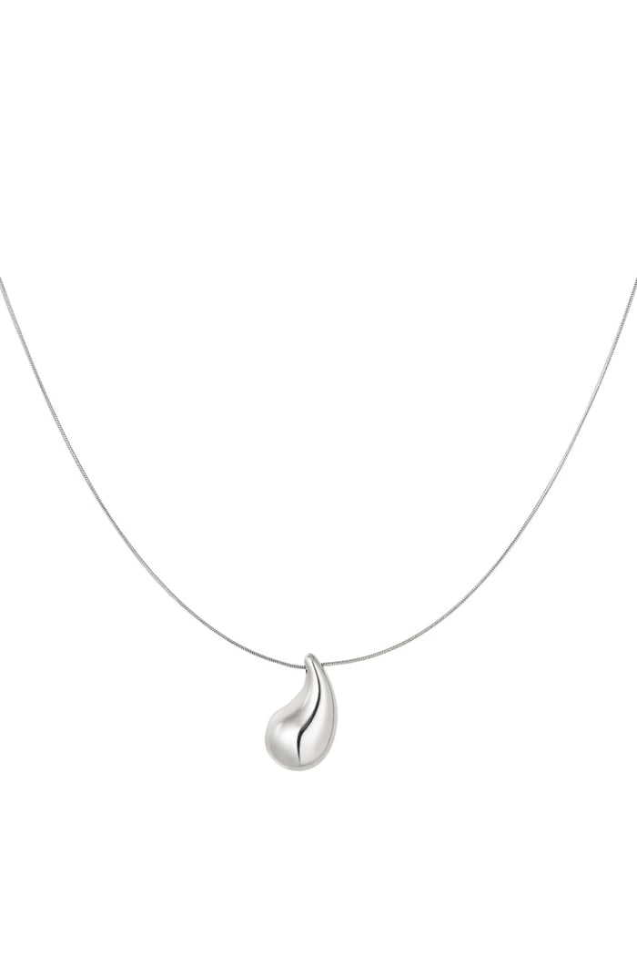 Drop necklace - Silver Color color 