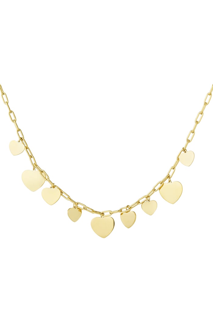 Flat chunky heart shaped party pendant necklace 