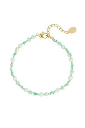 Beach vibe anklet - green/Gold color h5 