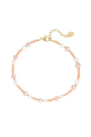 Beach vibe anklet - orange/Gold color h5 