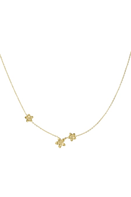 Classic flower necklace - Gold color