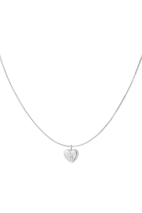 klassische herzkette mit diamant