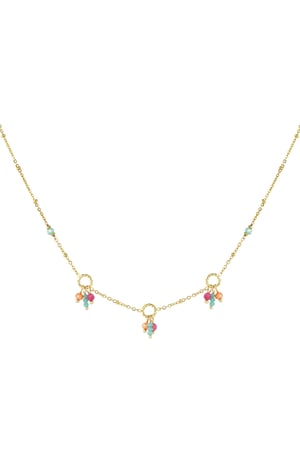 Necklace colorful party - Gold color h5 