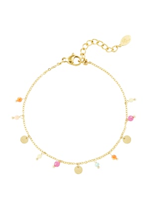 Anklet technicolor treasure - Gold color h5 