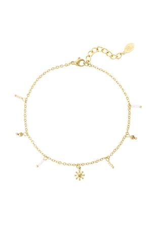 Calm breeze anklet - Gold color h5 