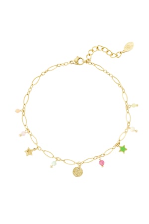 Anklet lovely life - Gold color h5 