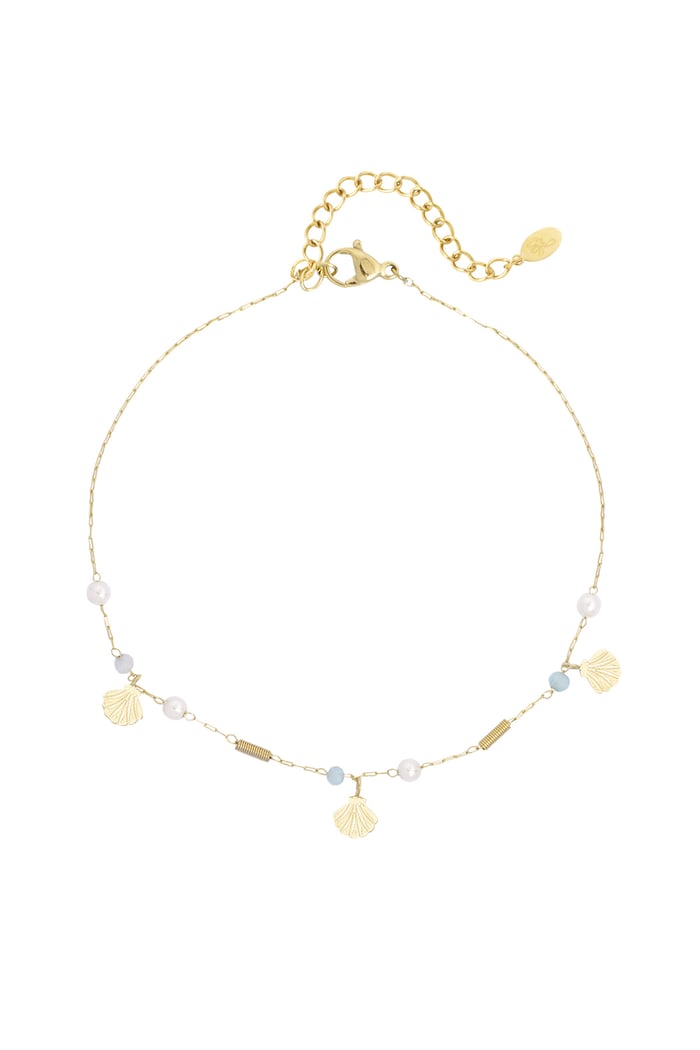 Anklet blue beach - Gold color 