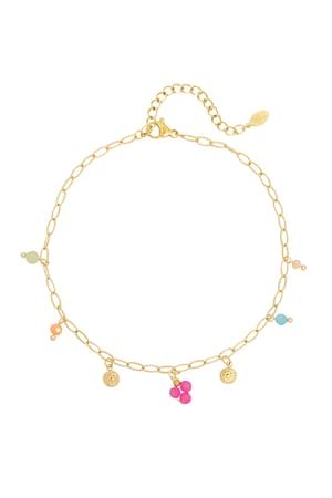 Summer love anklet - Gold color h5 