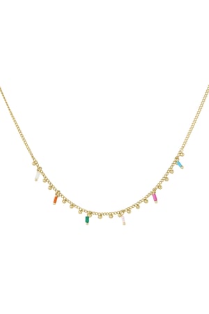 Charm necklace messy colors - Gold color h5 