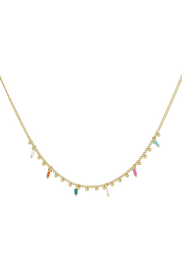 Charm-Halskette chaotische Farben 