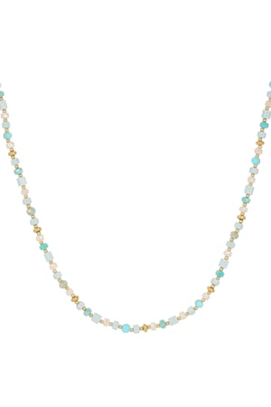 Colorful festival necklace - blue/Gold color  h5 