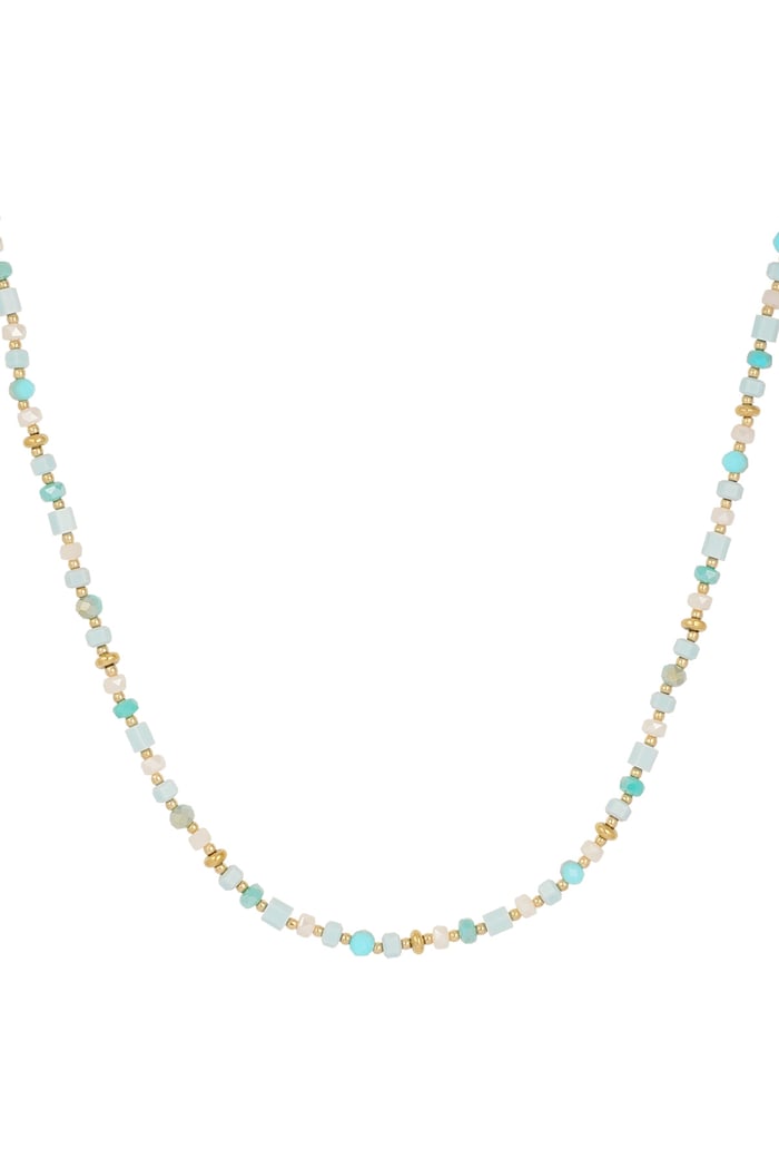 Colorful festival necklace - blue/Gold color  