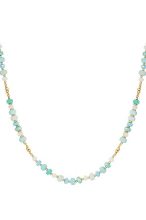 Necklace colorful wrap - blue/Gold color  h5 