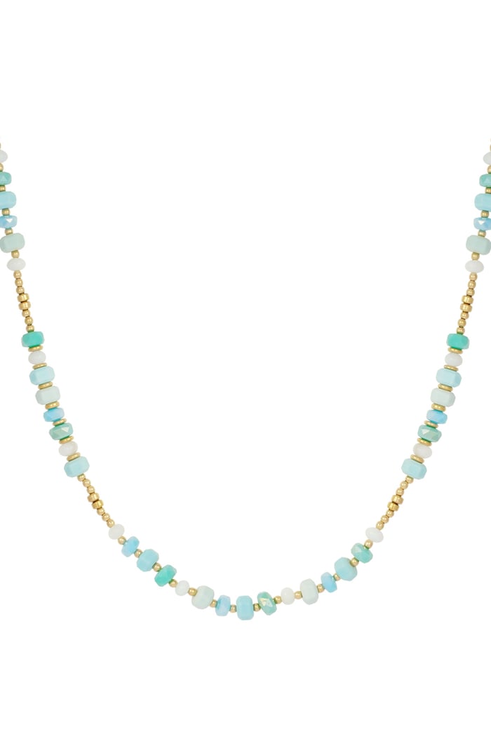 Necklace colorful wrap - blue/Gold color  