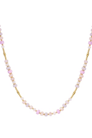 Necklace colorful wrap - pink/Gold color  h5 