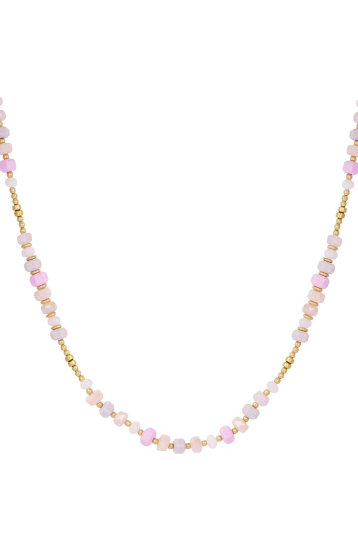 Necklace colorful wrap - pink/Gold color  