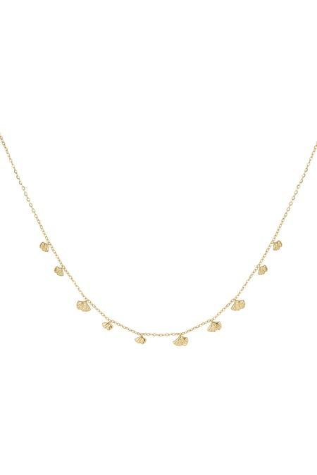 Classic necklace with shell charms - Gold color