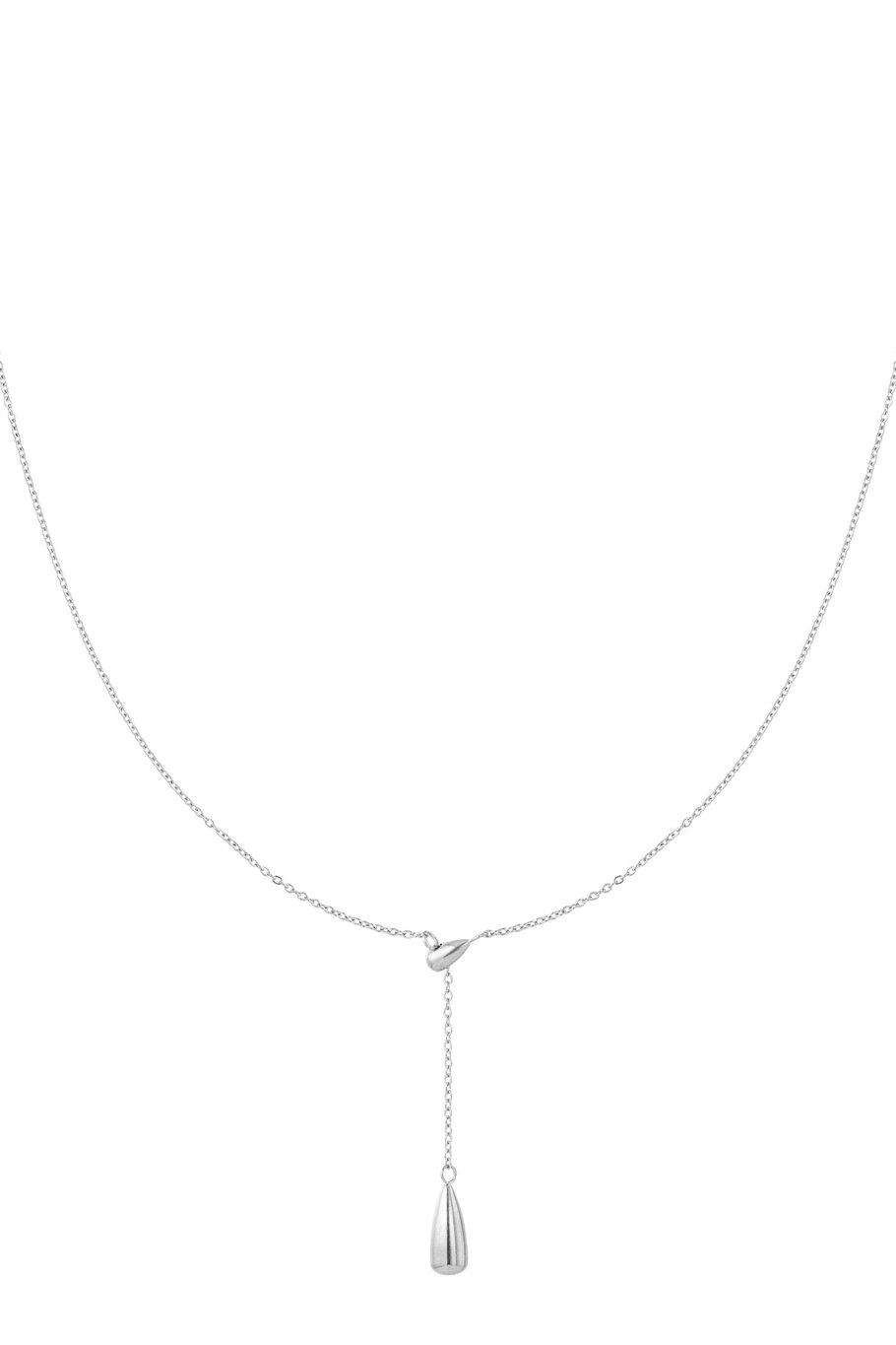 Halskette mit Tropfenanhänger - Goldfarbe 