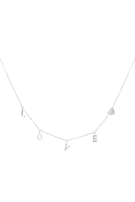 Necklace lover world - Silver Color color 2