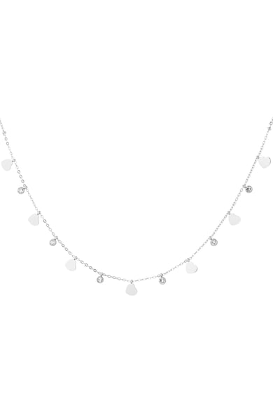 charm necklace with hearts and diamonds h5 