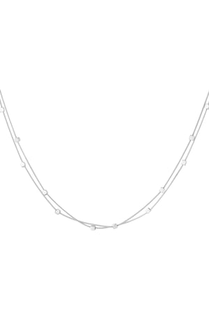 Double chain with coins - Silver Color color h5 