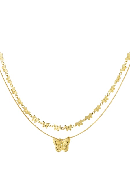 Necklace with butterflies - Gold color 2