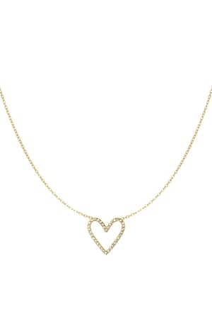 Glitter lover necklace - Gold color h5 