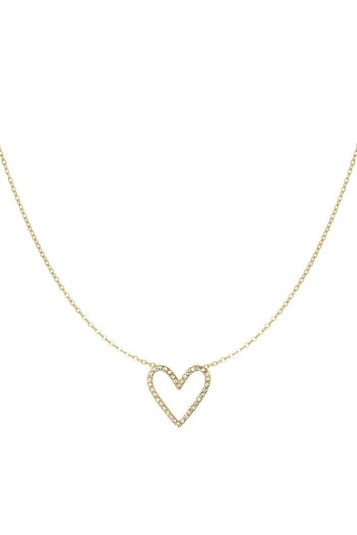 Glitter lover necklace - Gold color 