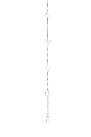 Long necklace amour - Silver Color color h5 Picture5