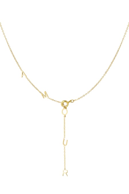 Long necklace amour - Gold color 2