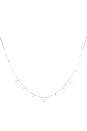 Necklace all over hearts - Silver Color color h5 