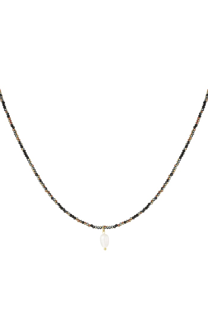 Necklace finest minimalism - black Gold color 