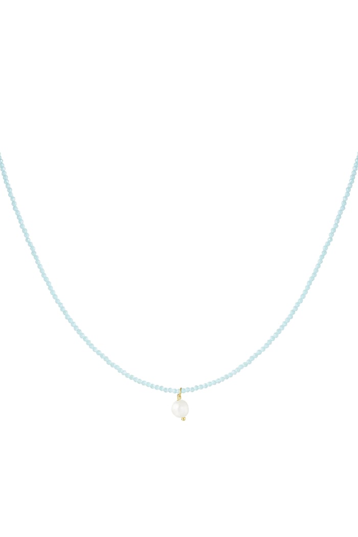 Necklace fancy moment pearl - blue Gold color 